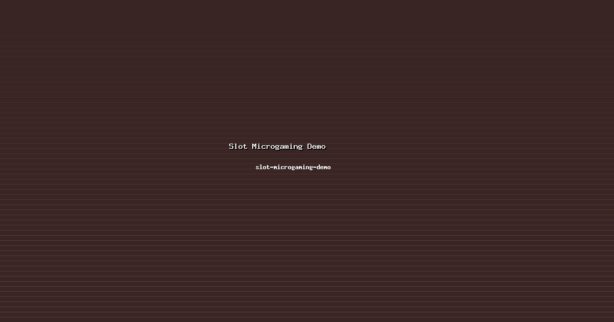 Platform Slot Microgaming Demo Terintegrasi di slot-microgaming-demo