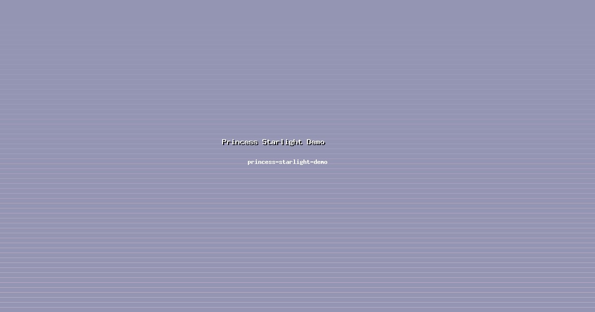 Data Princess Starlight Demo Akurat dari princess-starlight-demo