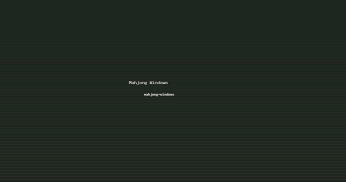Profesional Mahjong Windows Berpengalaman di mahjong-windows