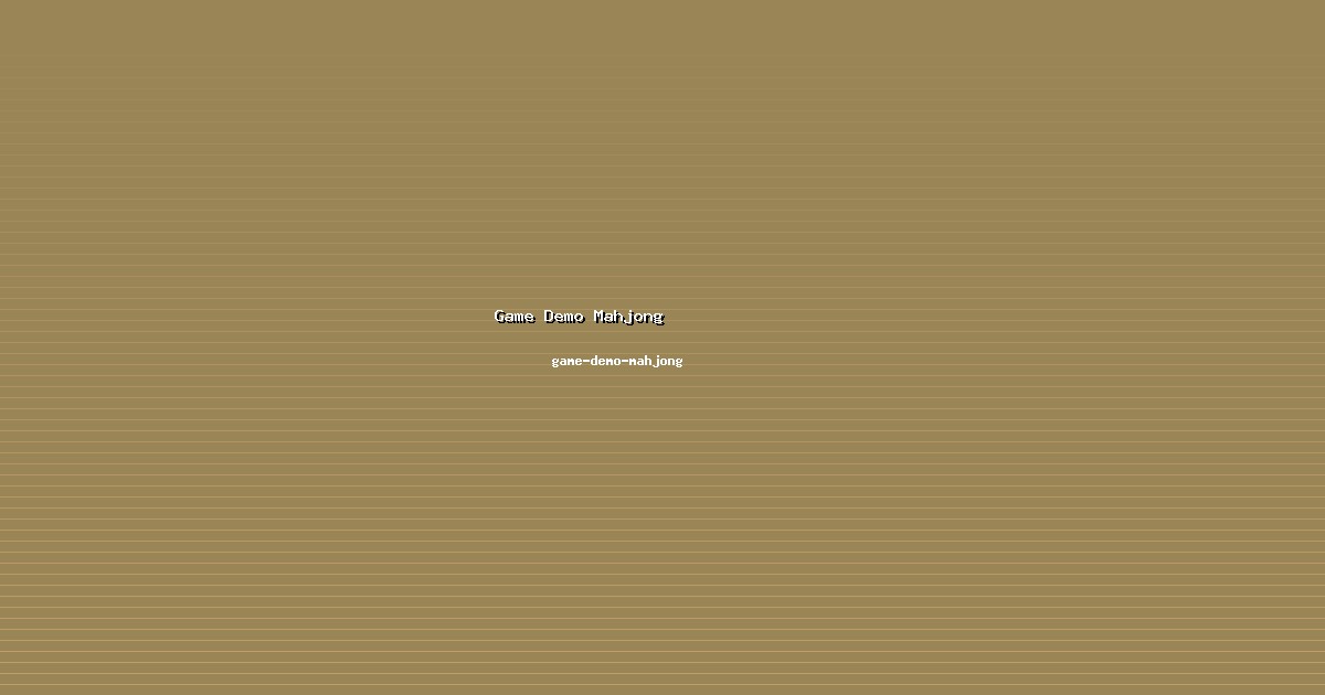 Sistem Game Demo Mahjong Terhubung di game-demo-mahjong