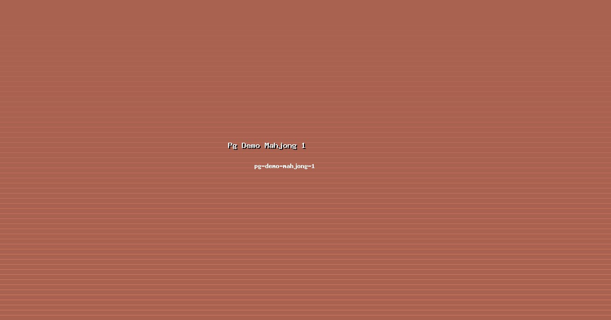 Auditor Pg Demo Mahjong 1 Objektif di pg-demo-mahjong-1