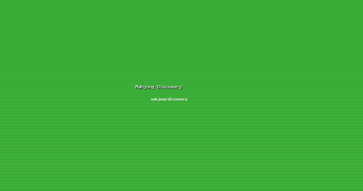 Sistem Mahjong Discovery Workable di mahjong-discovery