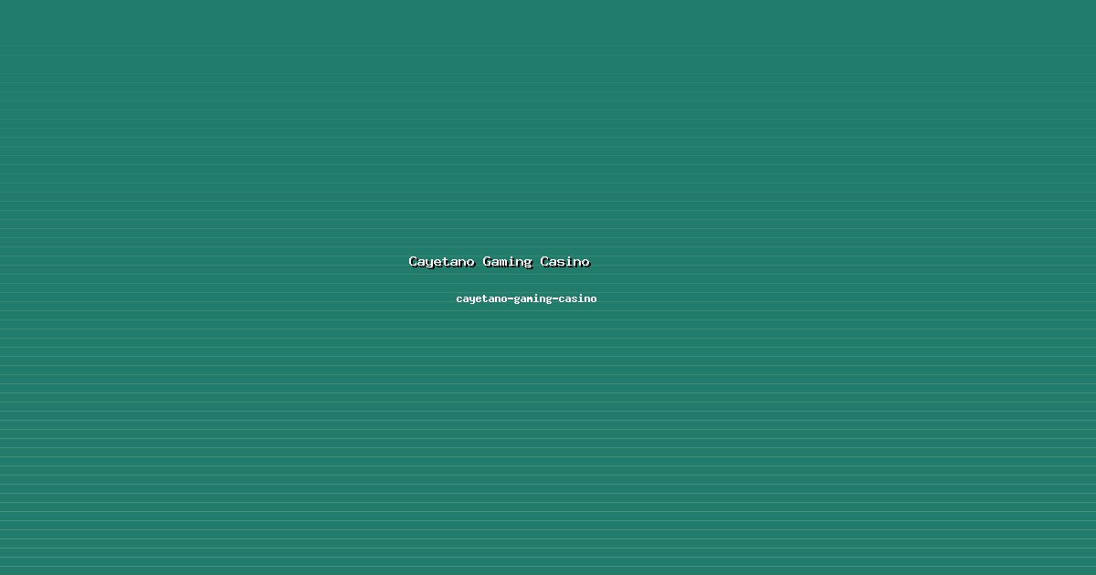 Kluster Cayetano Gaming Casino Fokus di cayetano-gaming-casino