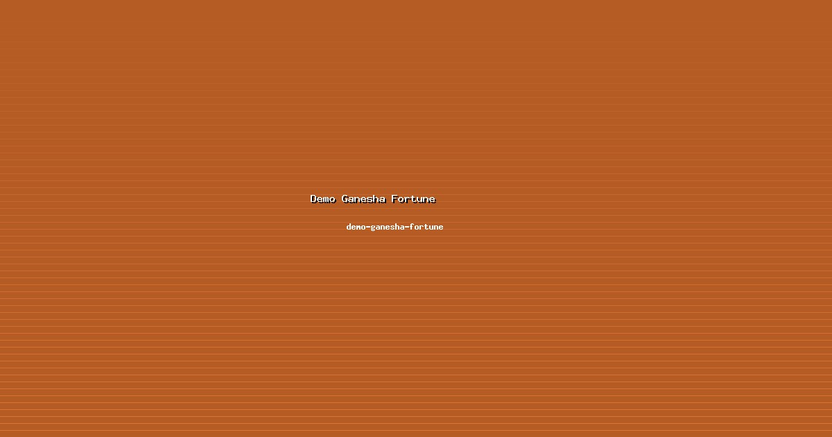 Insight Demo Ganesha Fortune Berharga di demo-ganesha-fortune
