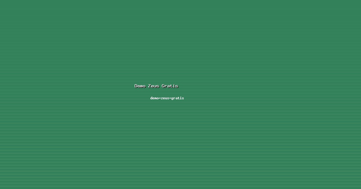 Tren Demo Zeus Gratis Terbaru dari demo-zeus-gratis