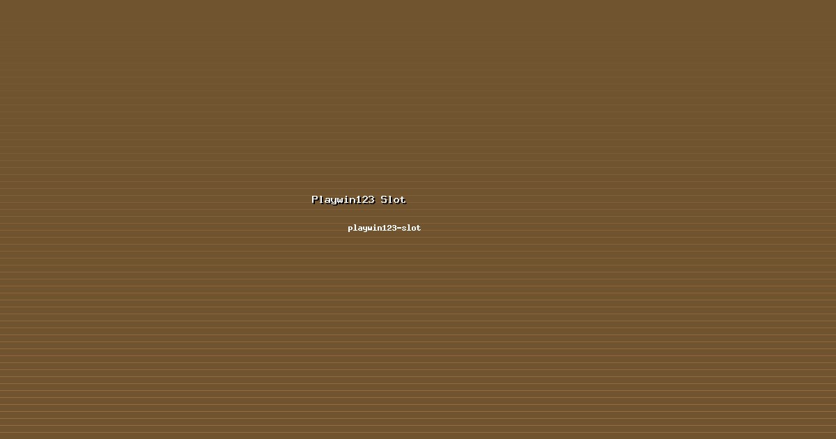 Regulasi Playwin123 Slot di playwin123-slot