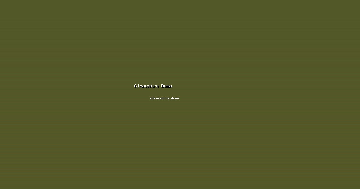 Outcome Cleocatra Demo Optimal di cleocatra-demo